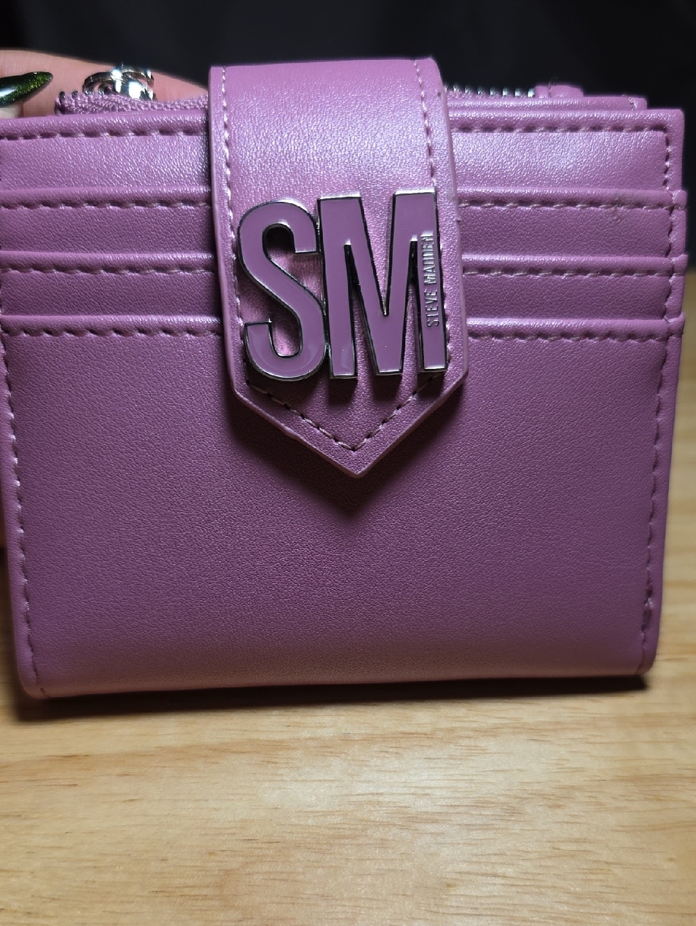 Steve Madden Lilac SM Logo Compact Wallet